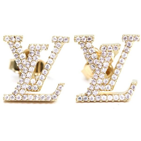 LOUIS VUITTON Gold Earrings - Picture 1 of 8